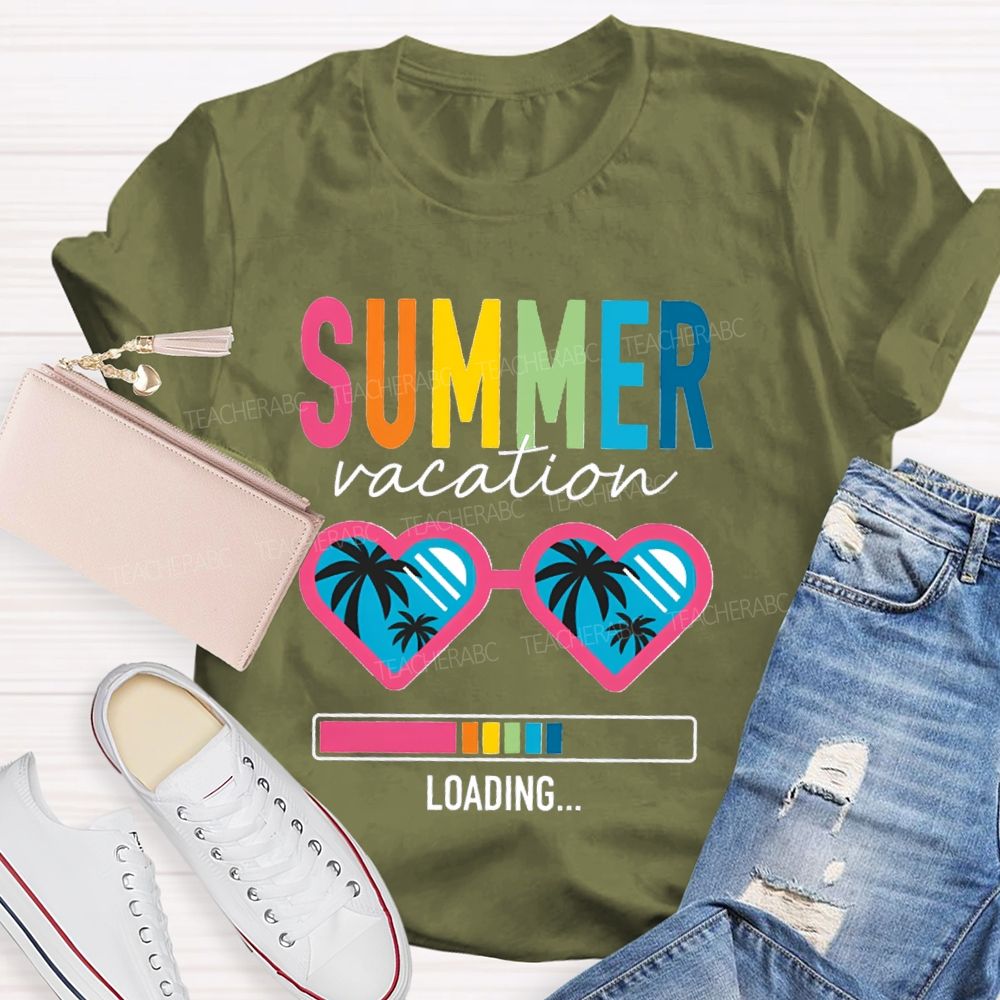 Summer Vacation Loading Teacher T-shirt