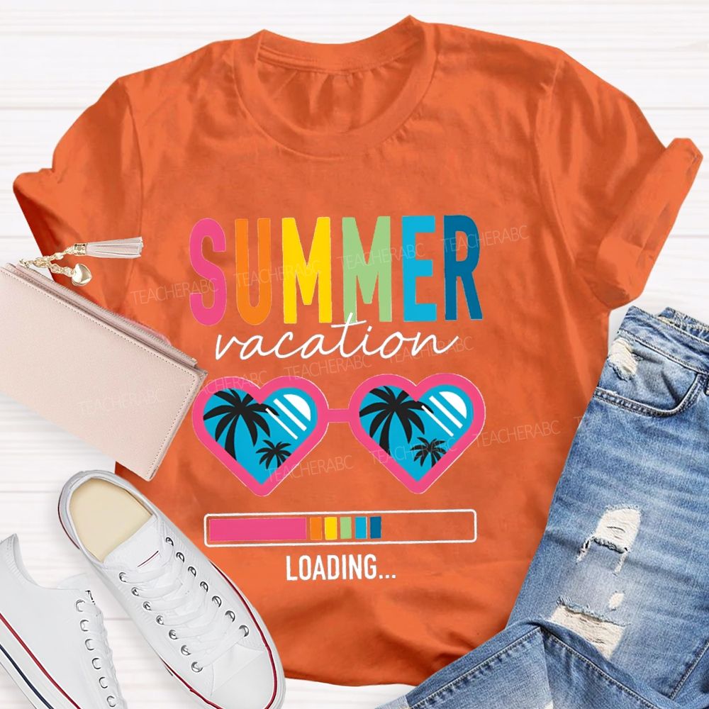Summer Vacation Loading Teacher T-shirt