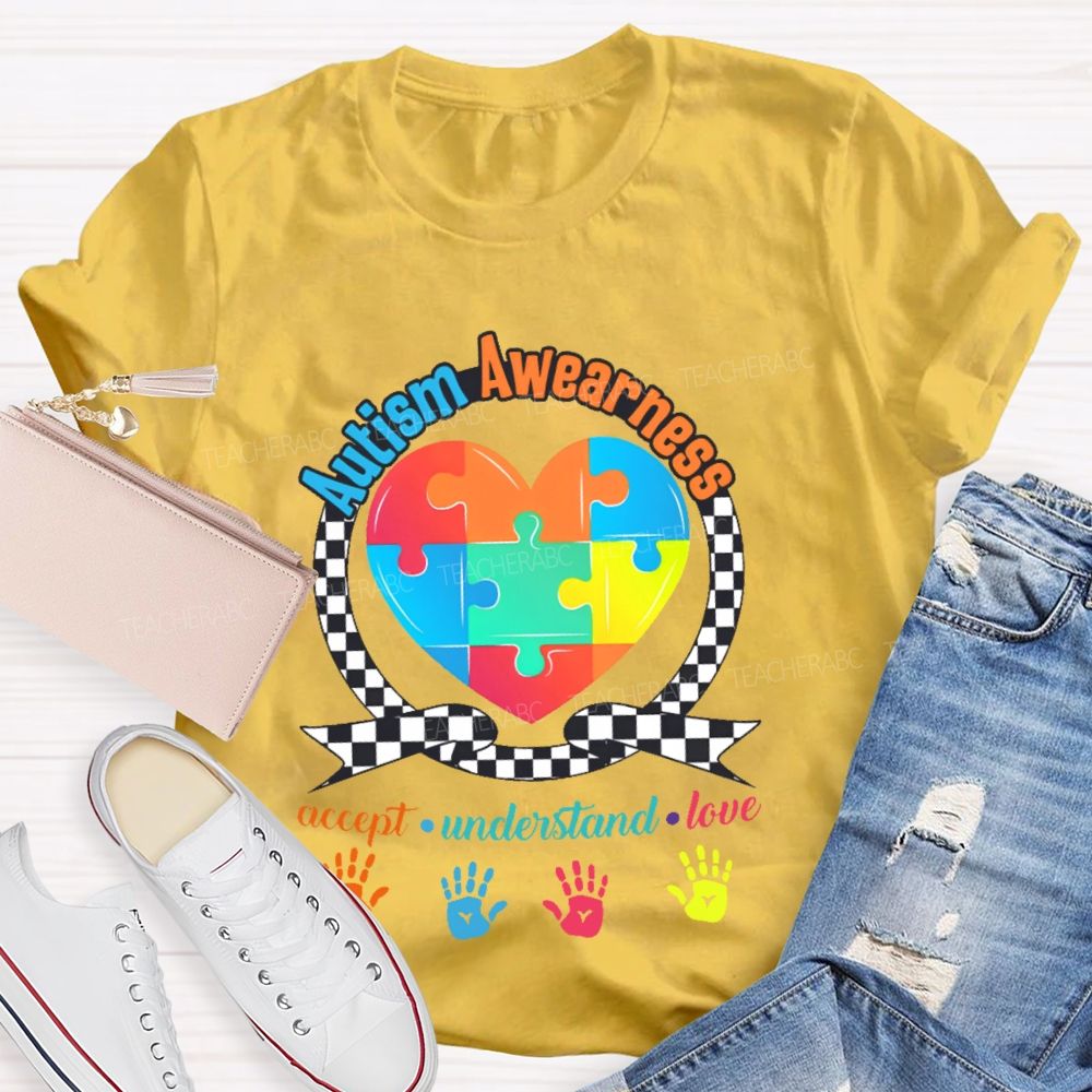 Autism Awearness Accept Understand Love Teacher T-shirt