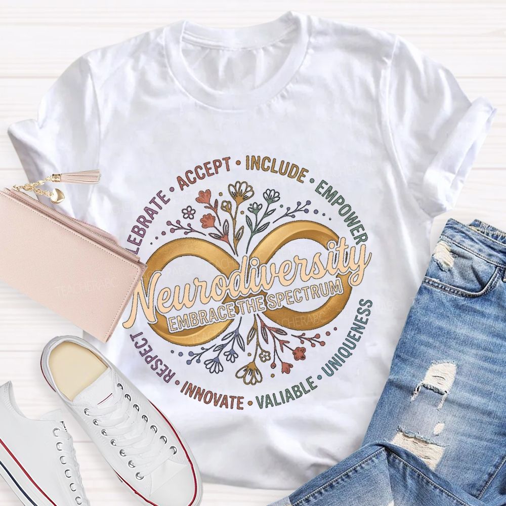 Neurodiversity Embrace The Spectrum Teacher T-shirt