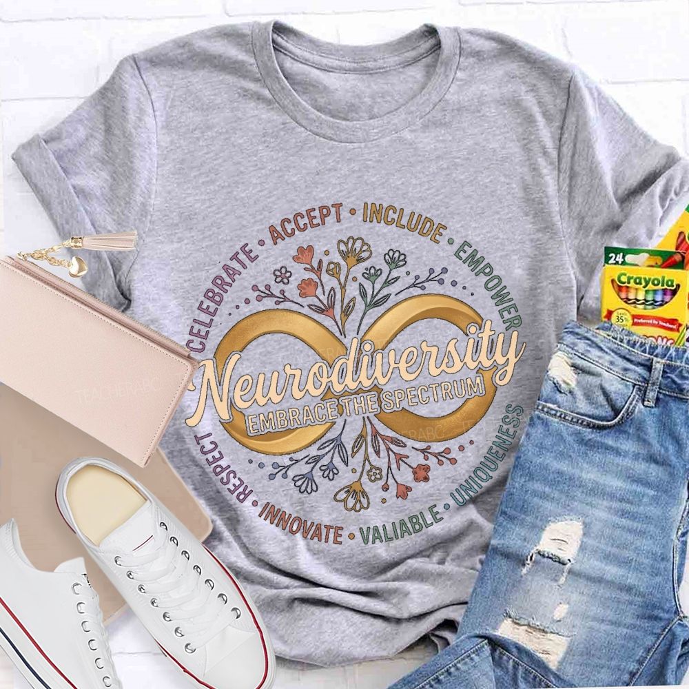 Neurodiversity Embrace The Spectrum Teacher T-shirt