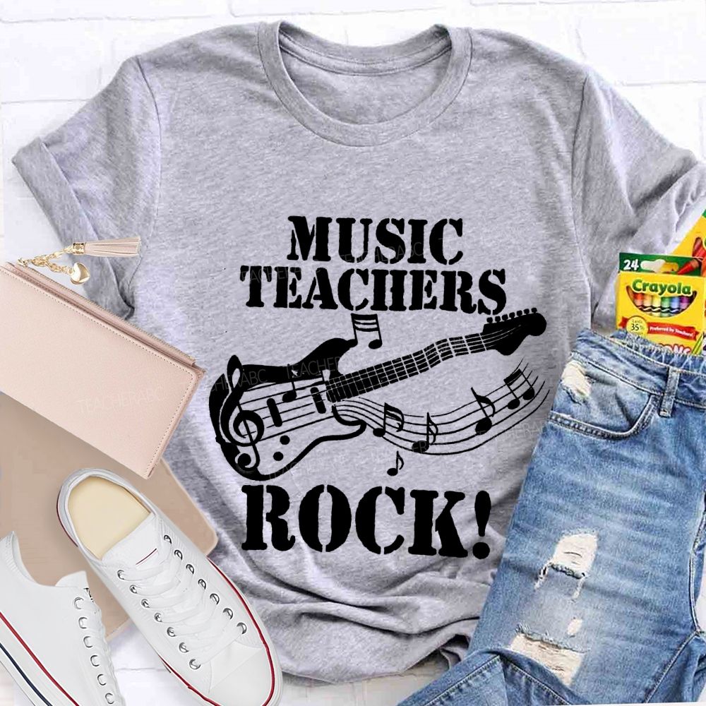 Music Teacher Rock Give Me A Guitar Teacher T-shirt