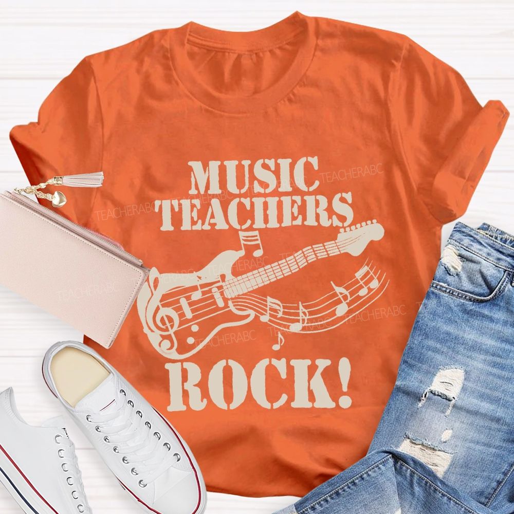 Music Teacher Rock Give Me A Guitar Teacher T-shirt