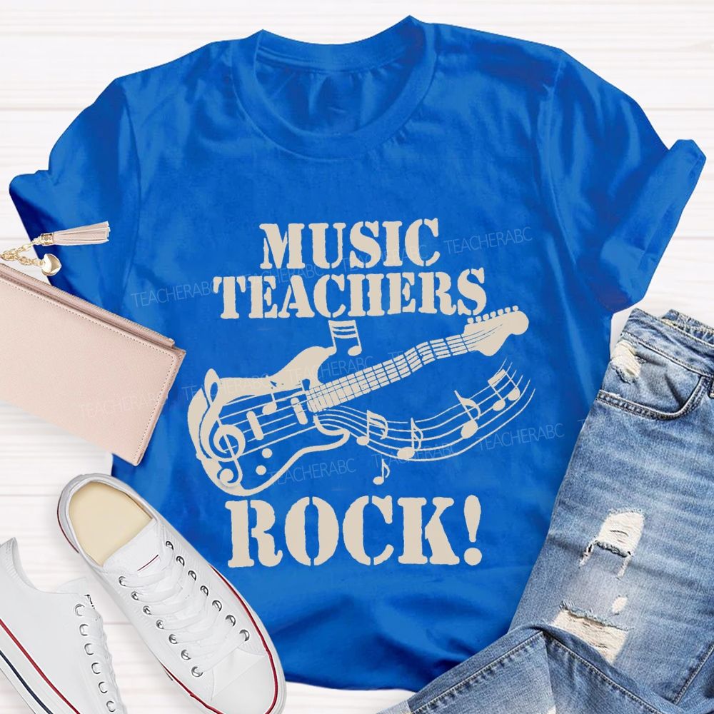 Music Teacher Rock Give Me A Guitar Teacher T-shirt