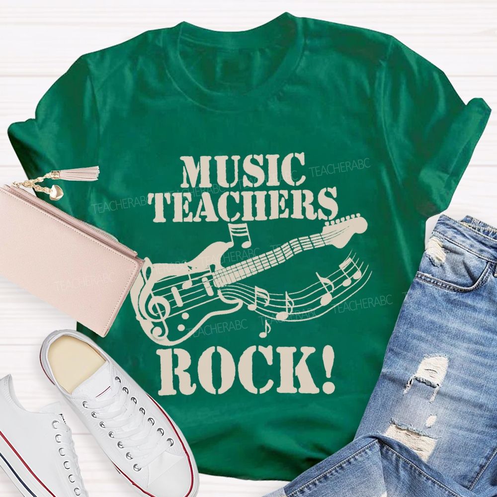 Music Teacher Rock Give Me A Guitar Teacher T-shirt