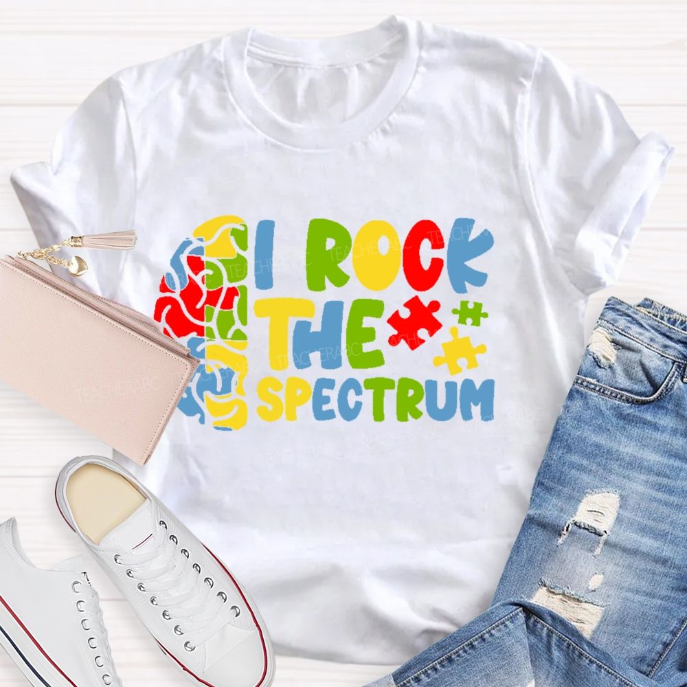 I Rock The Spectrum Teacher T-shirt