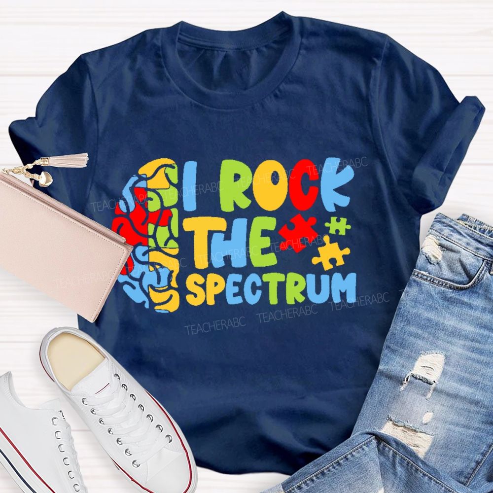 I Rock The Spectrum Teacher T-shirt