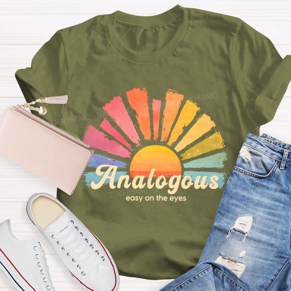 Analogous Easy On The Eyes Teacher T-shirt