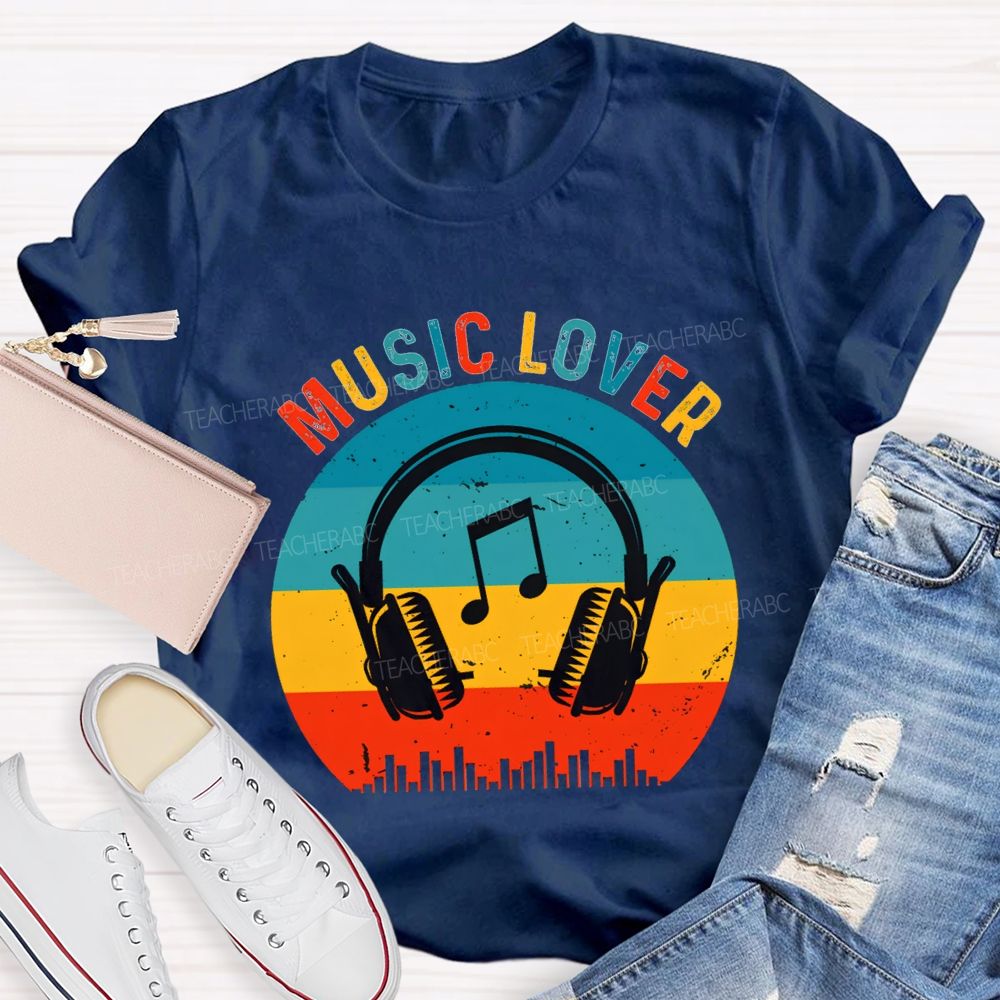 Music Lover And Earphone Music Teacher T-shirt