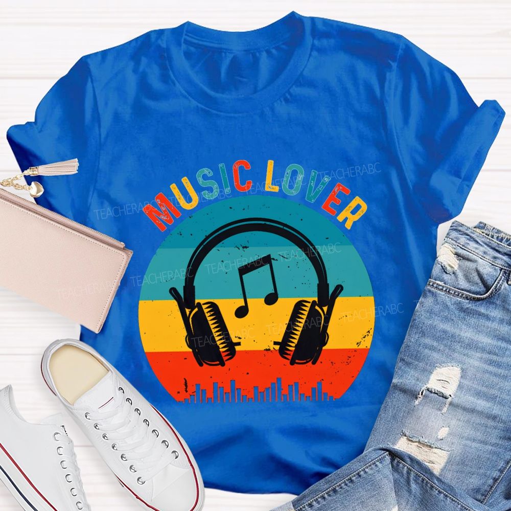 Music Lover And Earphone Music Teacher T-shirt