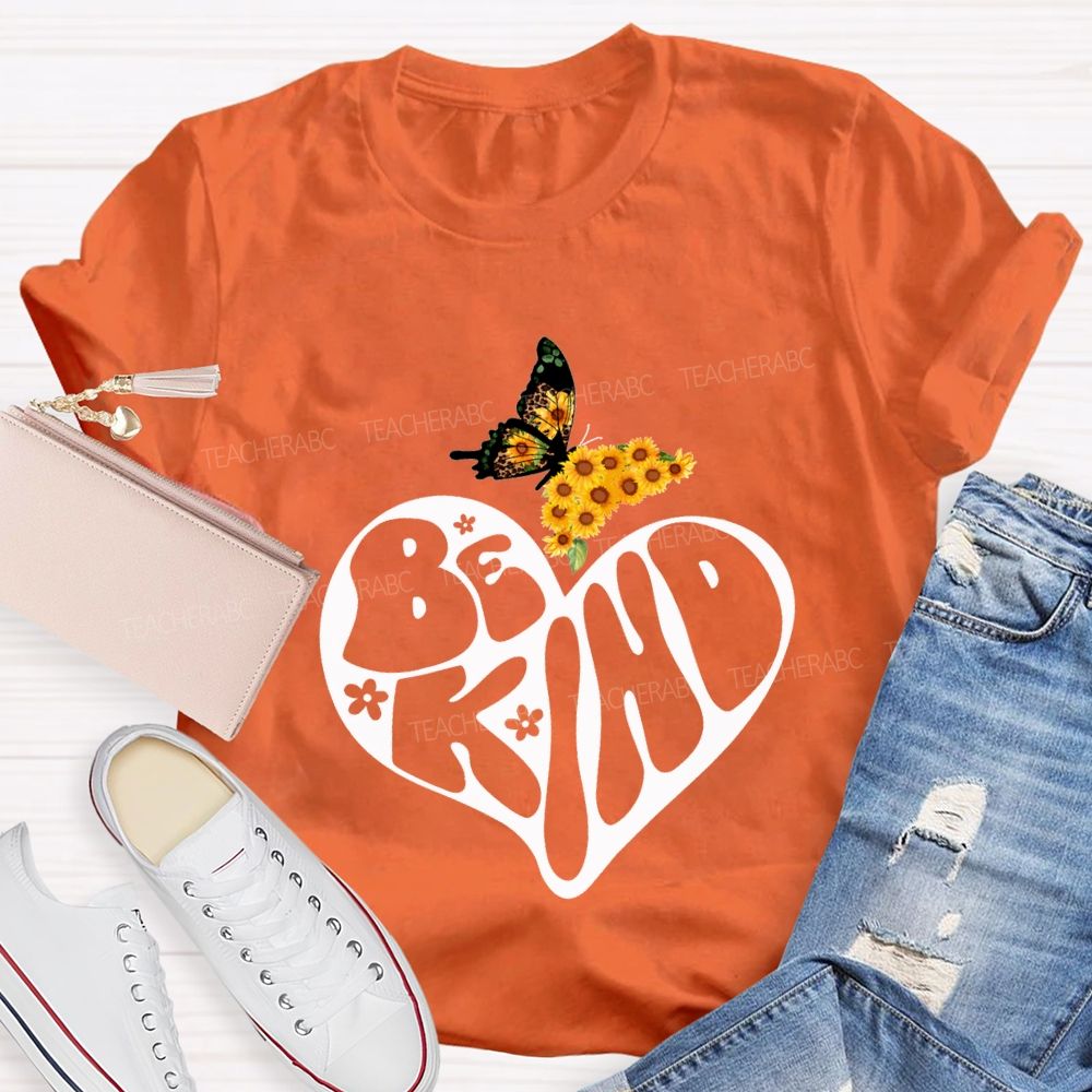 Be Kind As Beautiful As A Butterfly Teacher T-shirt