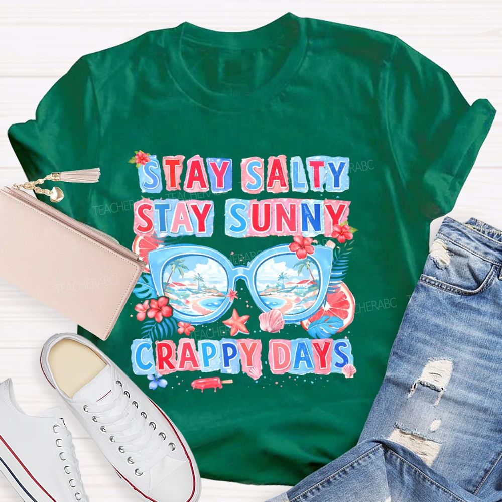 Stay Salty Stay Sunny Teacher T-shirt