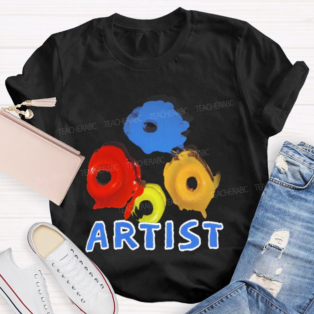 Artist Pigment Graphics Teacher T-shirt