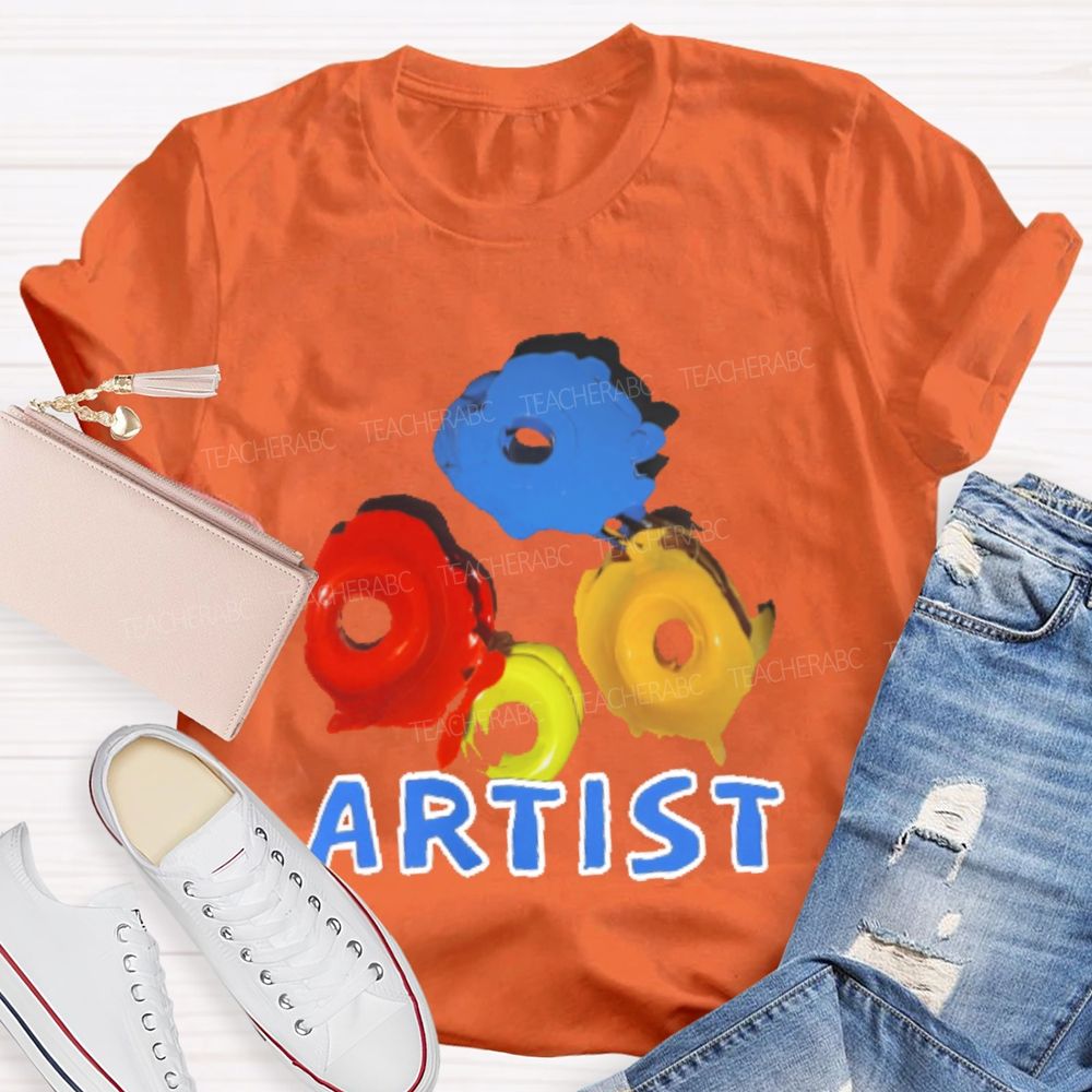 Artist Pigment Graphics Teacher T-shirt