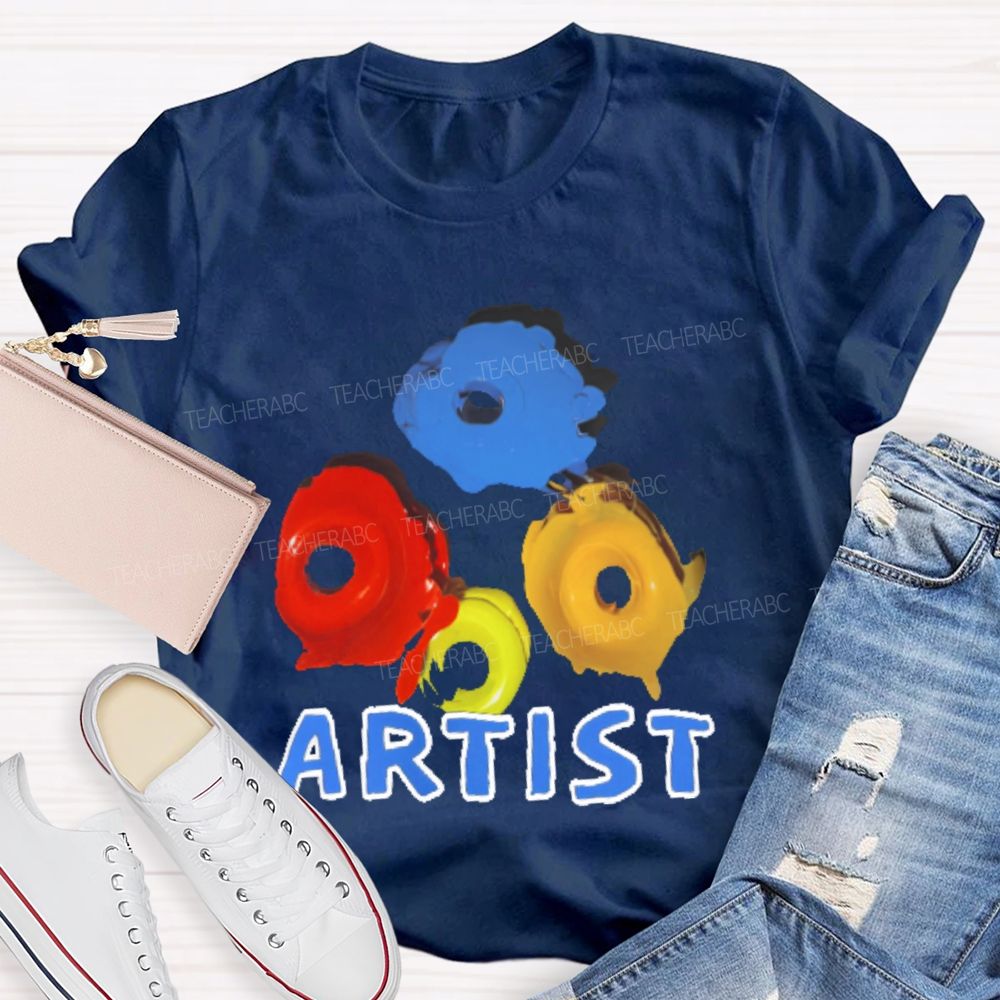 Artist Pigment Graphics Teacher T-shirt