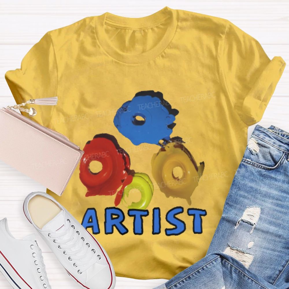 Artist Pigment Graphics Teacher T-shirt