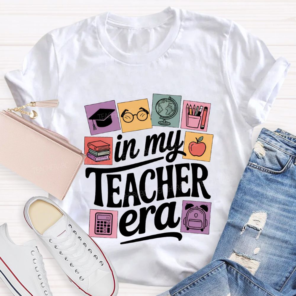 In My Teacher Era And Office Supplies Teacher T-shirt
