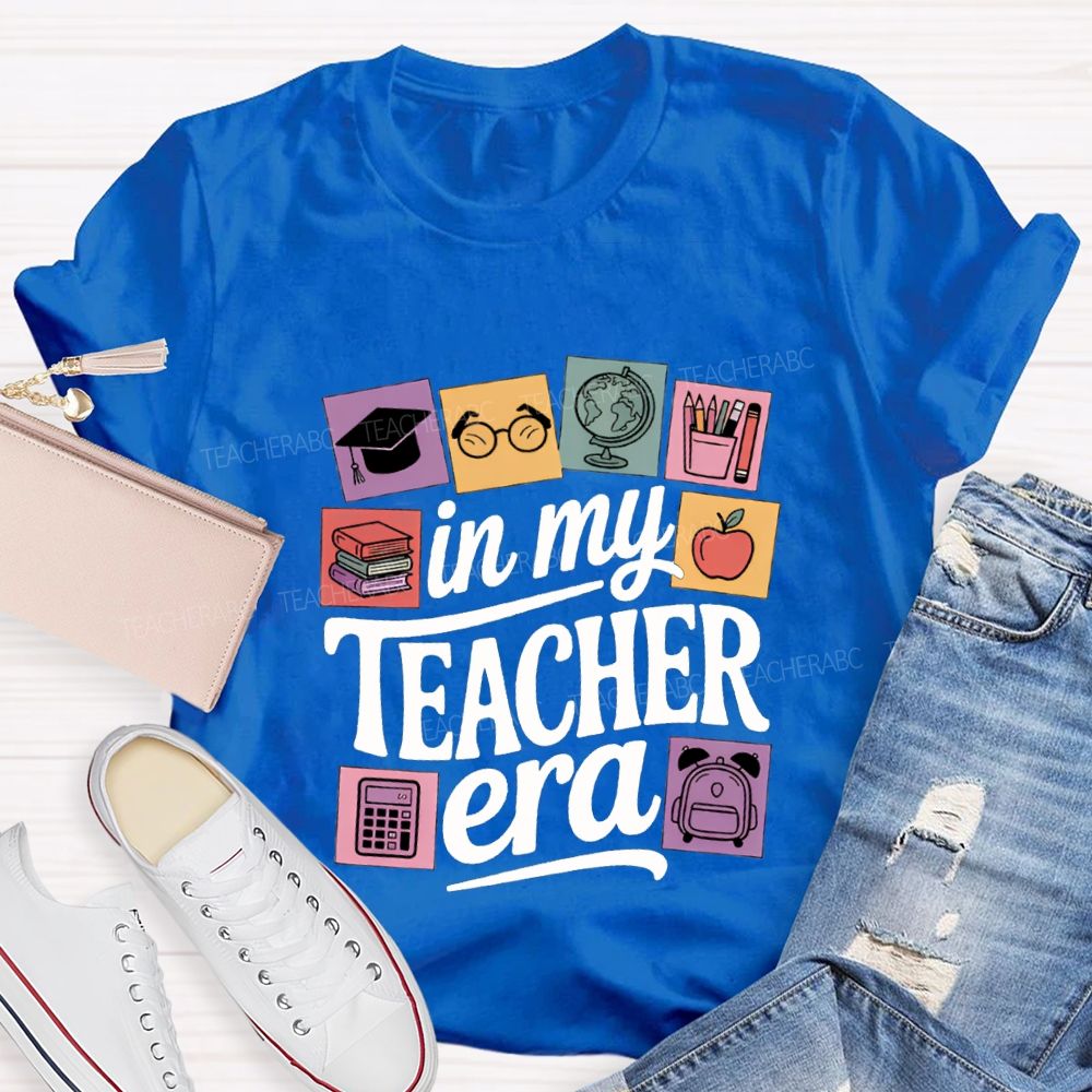 In My Teacher Era And Office Supplies Teacher T-shirt
