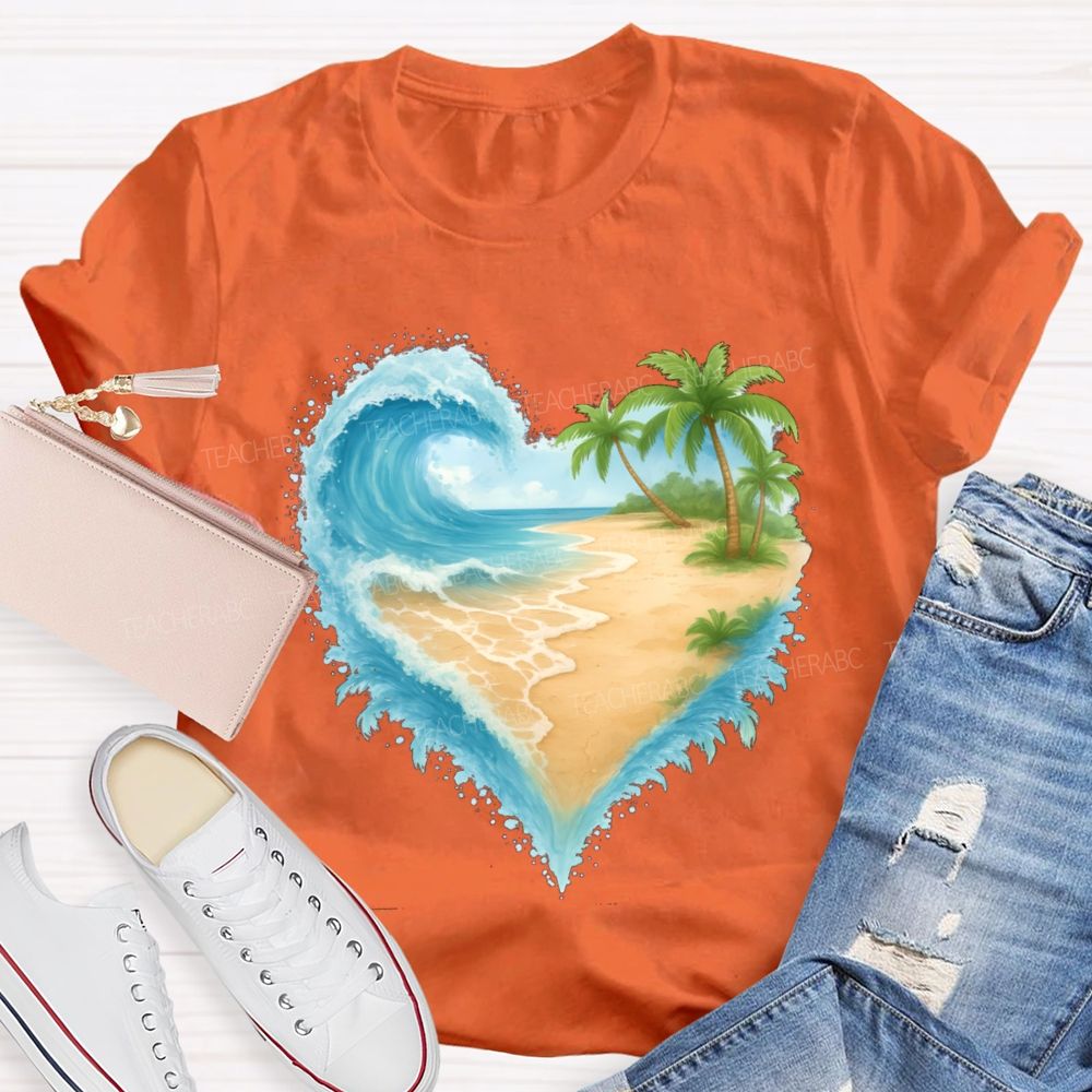 Love Summer Sunshine Beach Summer Break Teacher T-Shirt