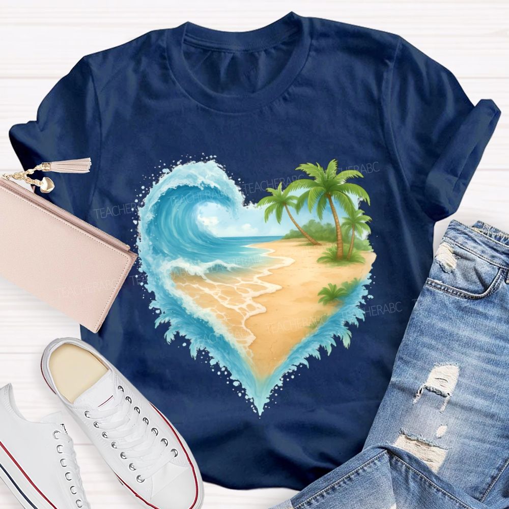 Love Summer Sunshine Beach Summer Break Teacher T-Shirt