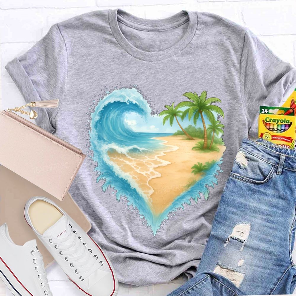 Love Summer Sunshine Beach Summer Break Teacher T-Shirt