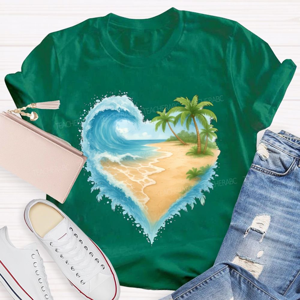 Love Summer Sunshine Beach Summer Break Teacher T-Shirt