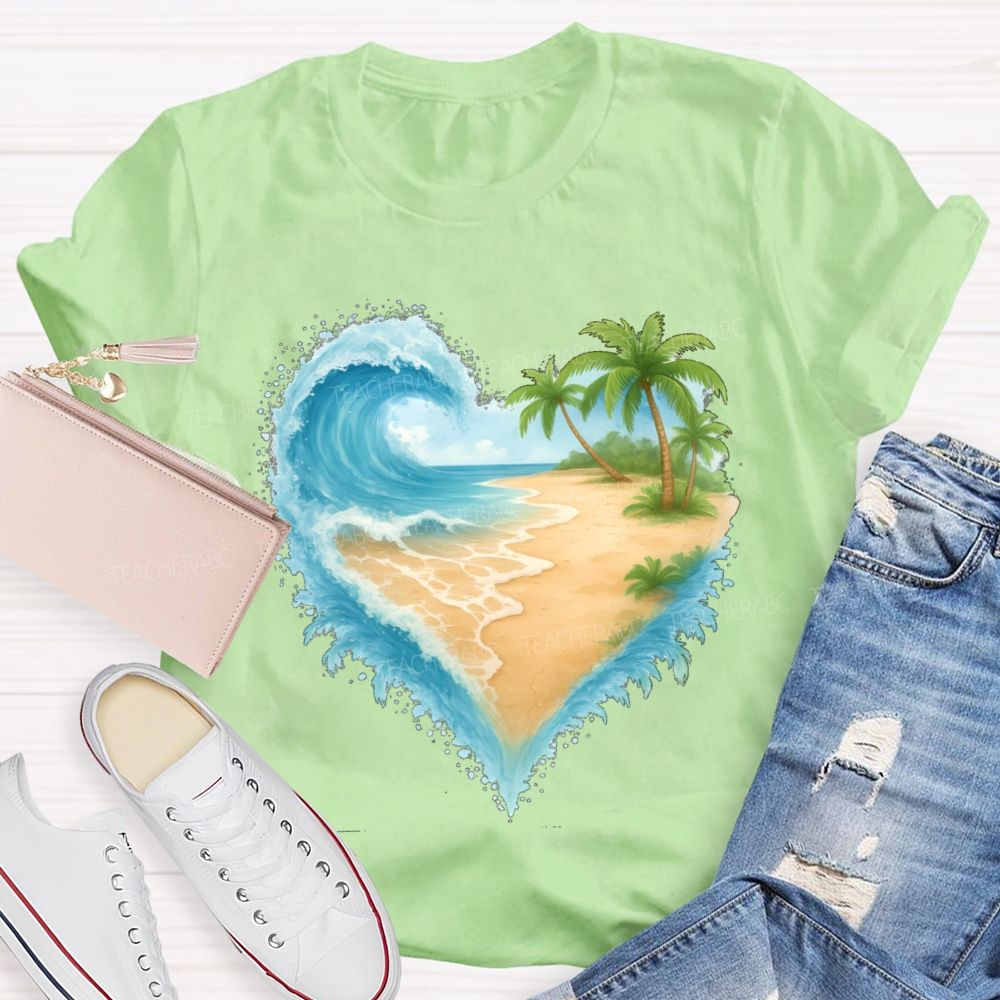 Love Summer Sunshine Beach Summer Break Teacher T-Shirt