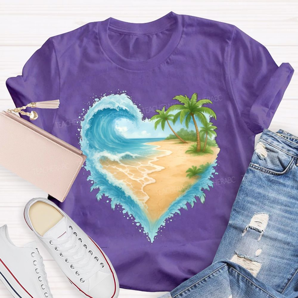 Love Summer Sunshine Beach Summer Break Teacher T-Shirt