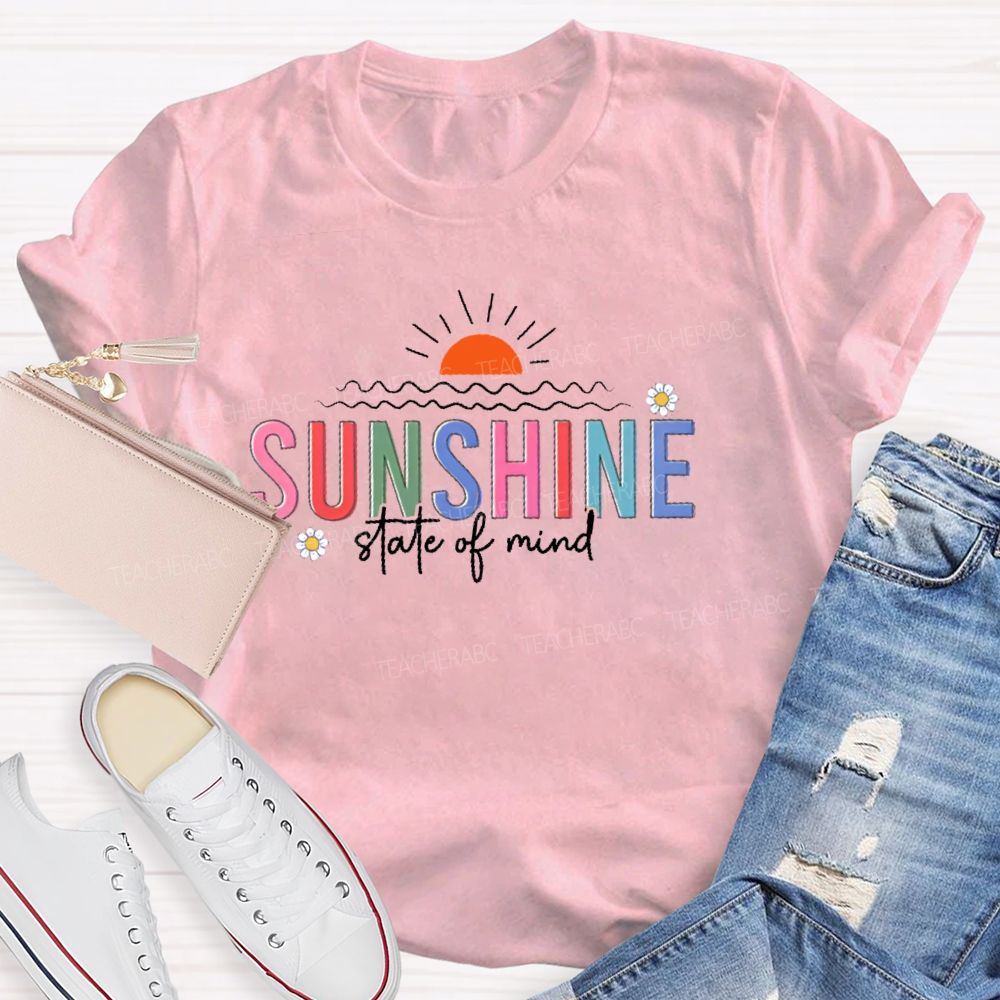 Sunshine State Of Mind Graphic Teacher T-shirt