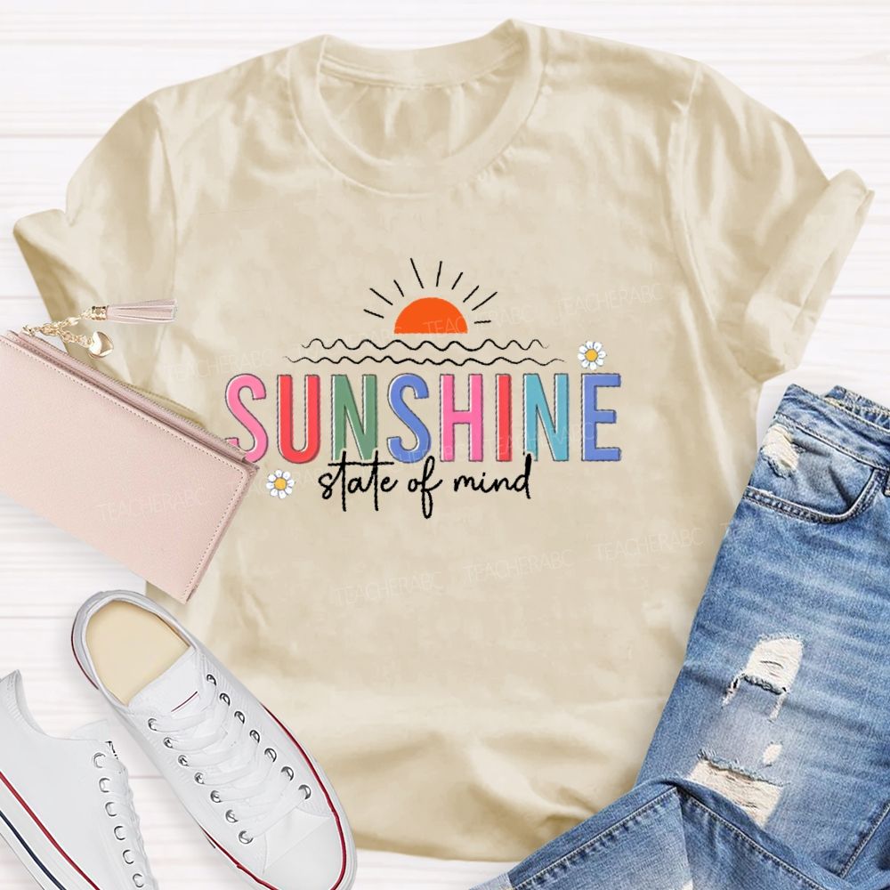 Sunshine State Of Mind Graphic Teacher T-shirt