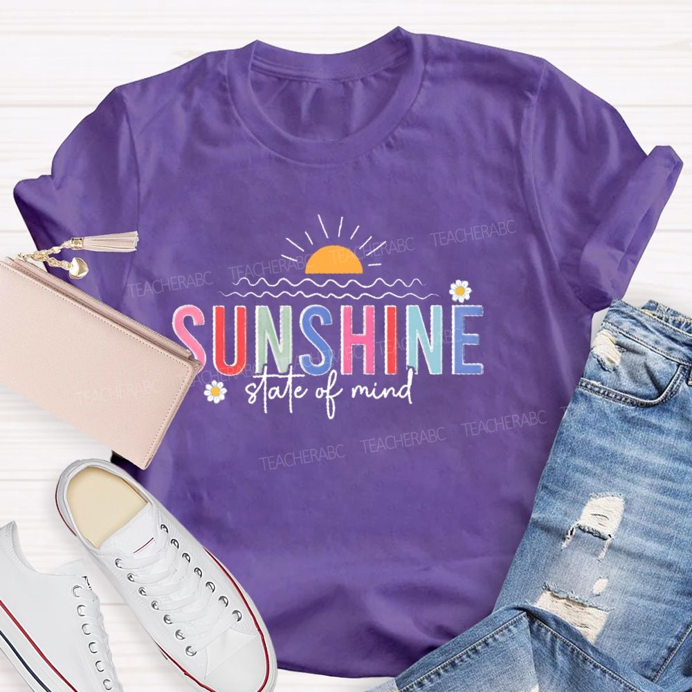 Sunshine State Of Mind Graphic Teacher T-shirt