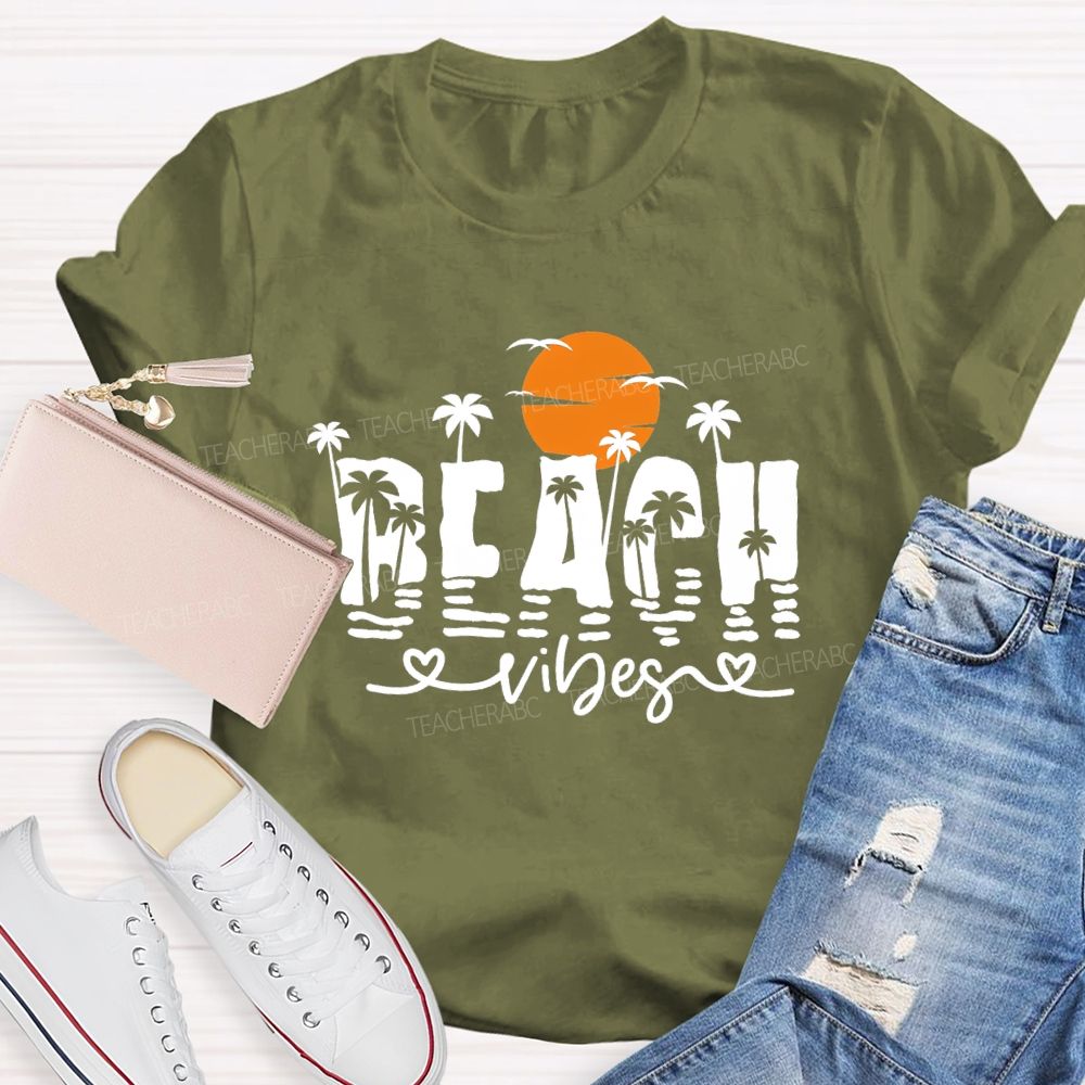 Beach Vibes Sunshine Teacher T-shirt
