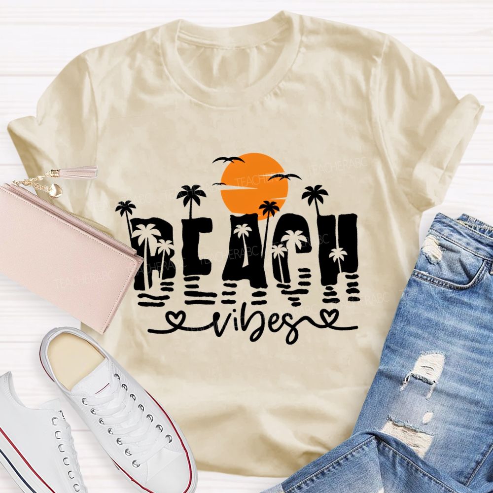 Beach Vibes Sunshine Teacher T-shirt
