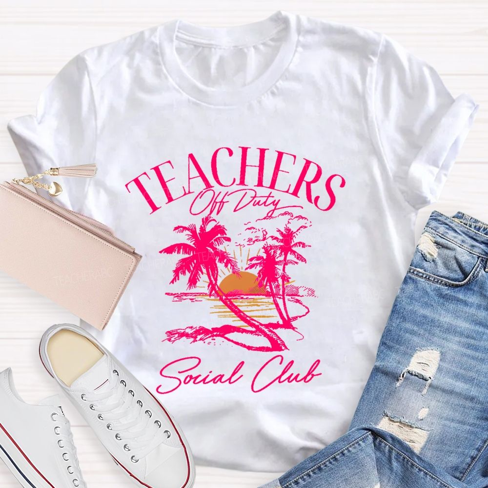Teachers Off Duty Social Club Pattern Teacher T-shirt