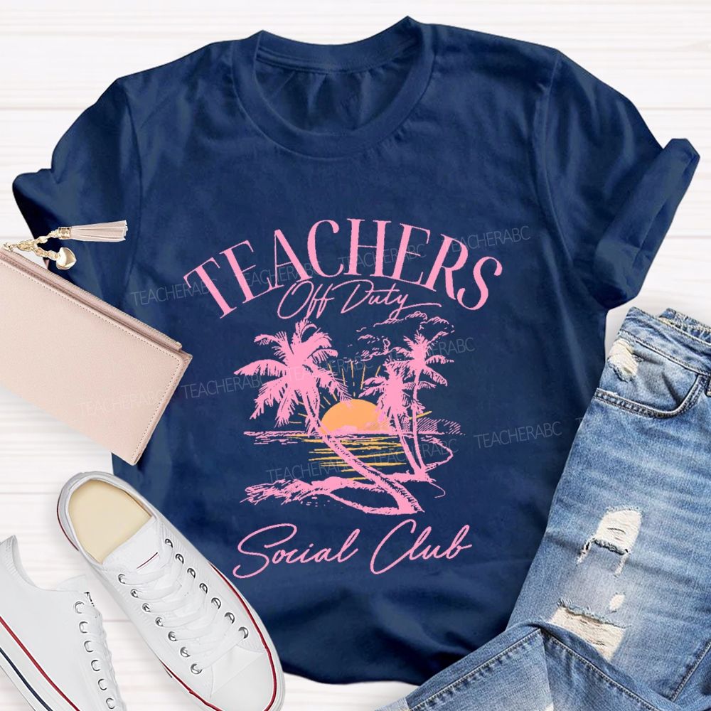 Teachers Off Duty Social Club Pattern Teacher T-shirt