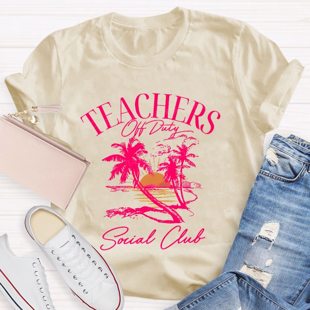 Teachers Off Duty Social Club Pattern Teacher T-shirt