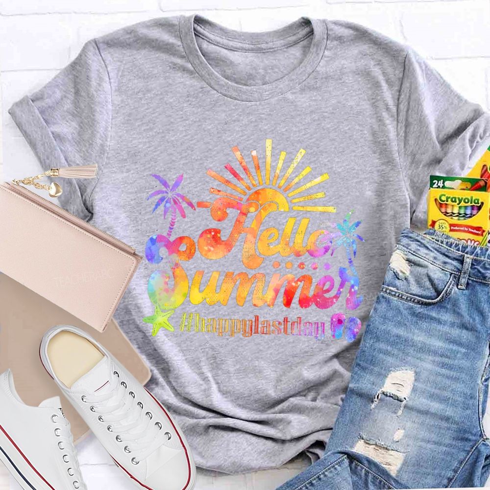 Hello Summer Happylastday Teacher T-shirt