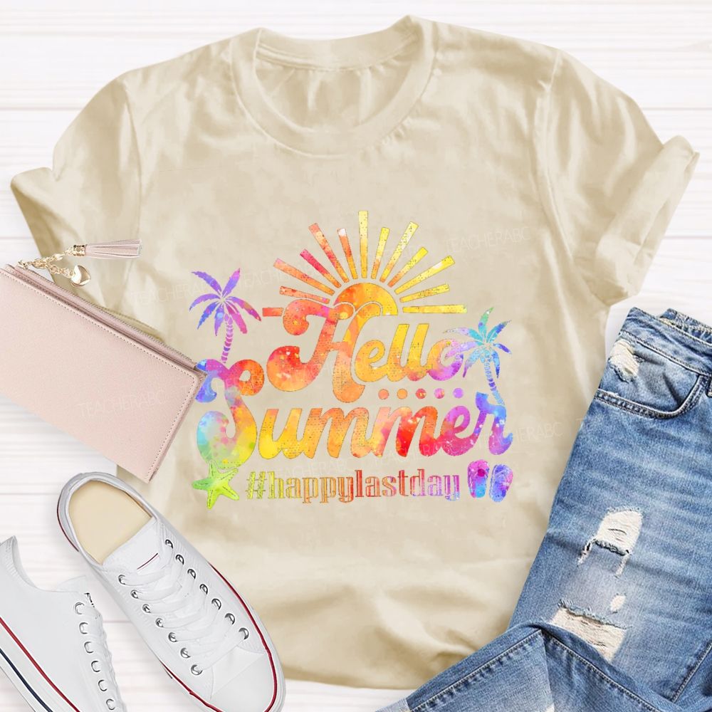 Hello Summer Happylastday Teacher T-shirt