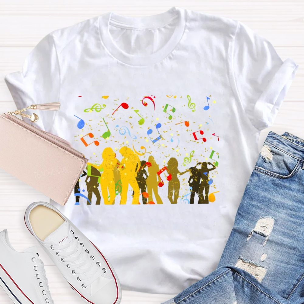 Music Symbols Patterns Teacher T-shirt