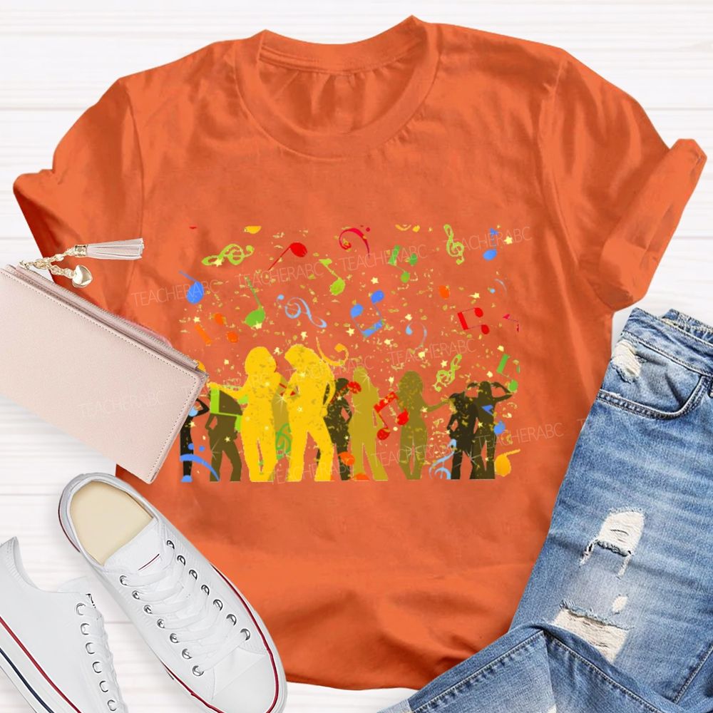 Music Symbols Patterns Teacher T-shirt