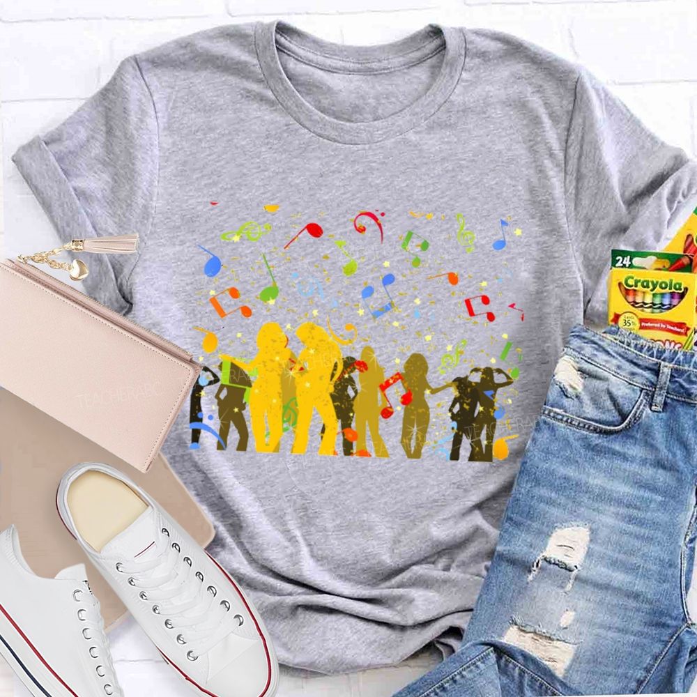 Music Symbols Patterns Teacher T-shirt