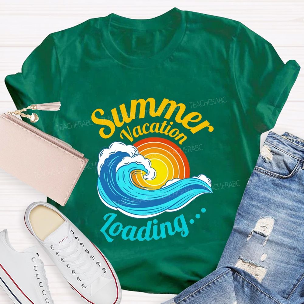 Summer Vacation Loading Teacher T-shirt