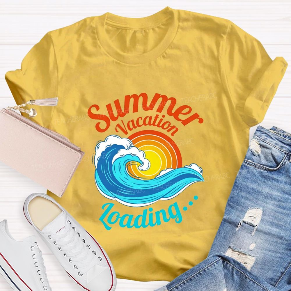 Summer Vacation Loading Teacher T-shirt
