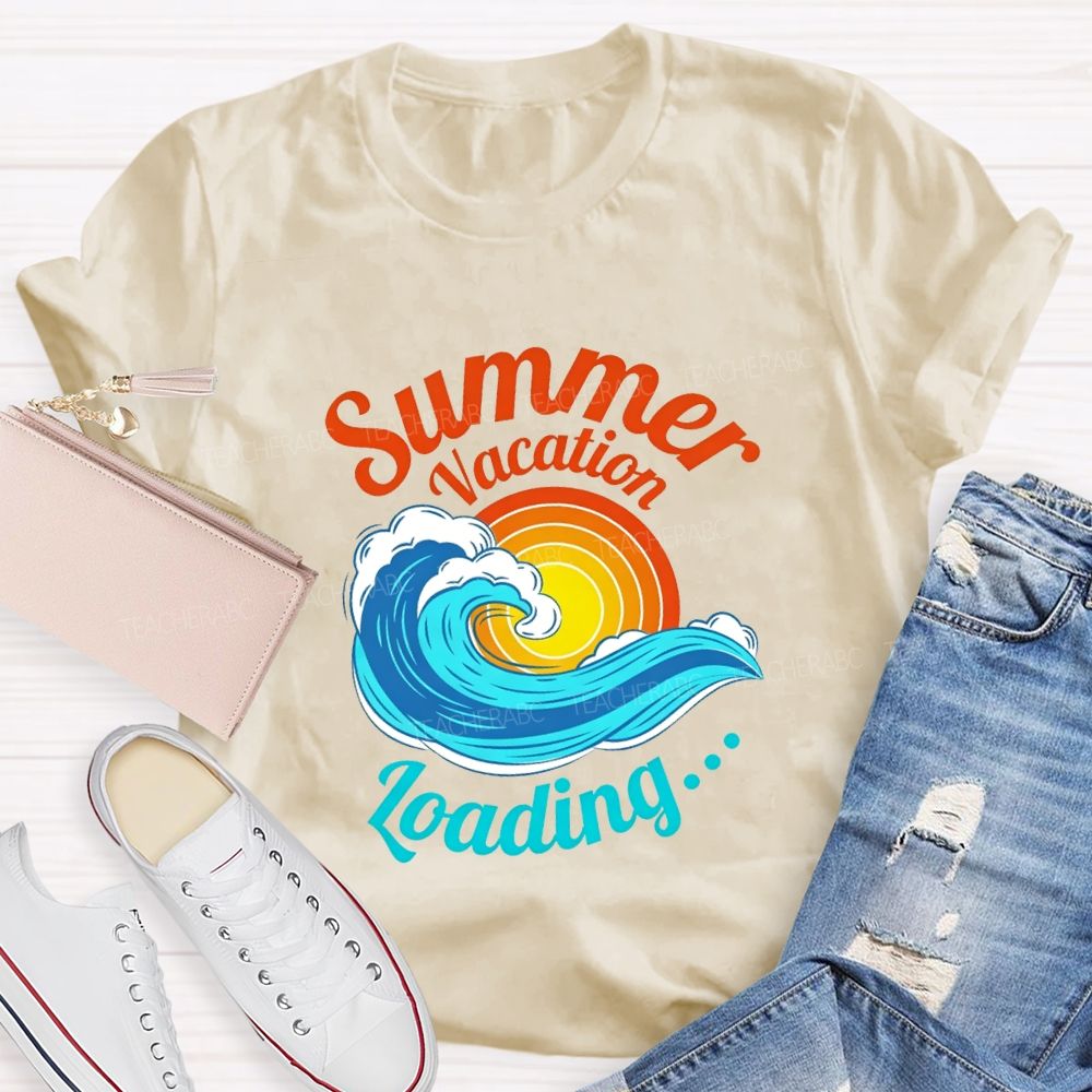 Summer Vacation Loading Teacher T-shirt