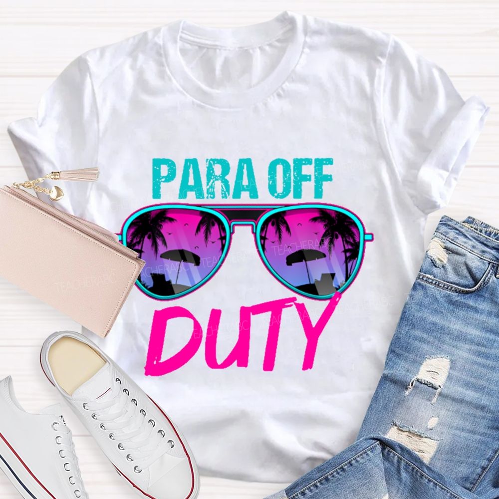 Para Off Duty Pattern Teacher T-shirt
