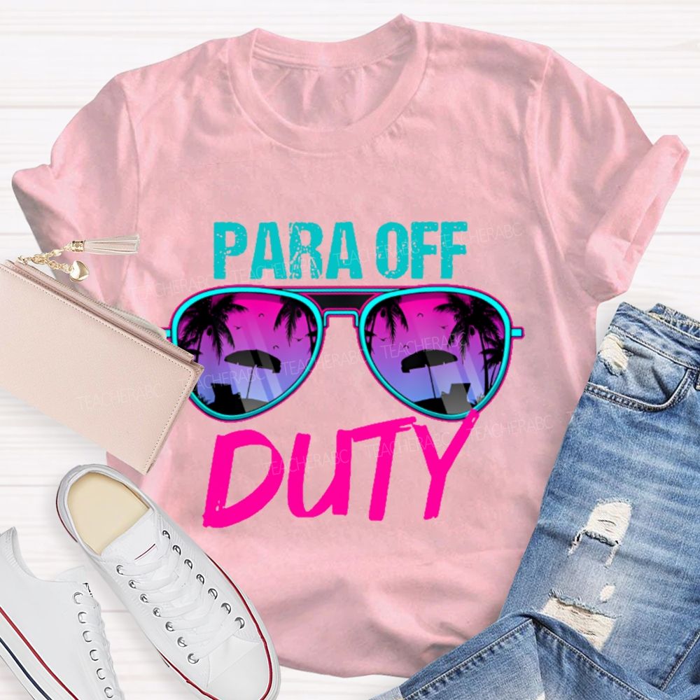 Para Off Duty Pattern Teacher T-shirt