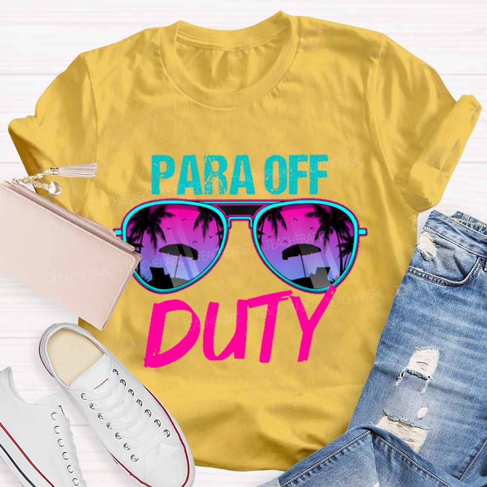 Para Off Duty Pattern Teacher T-shirt
