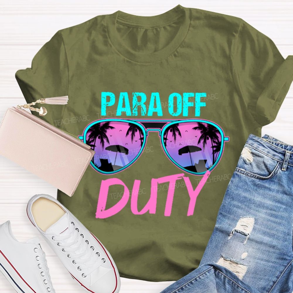 Para Off Duty Pattern Teacher T-shirt