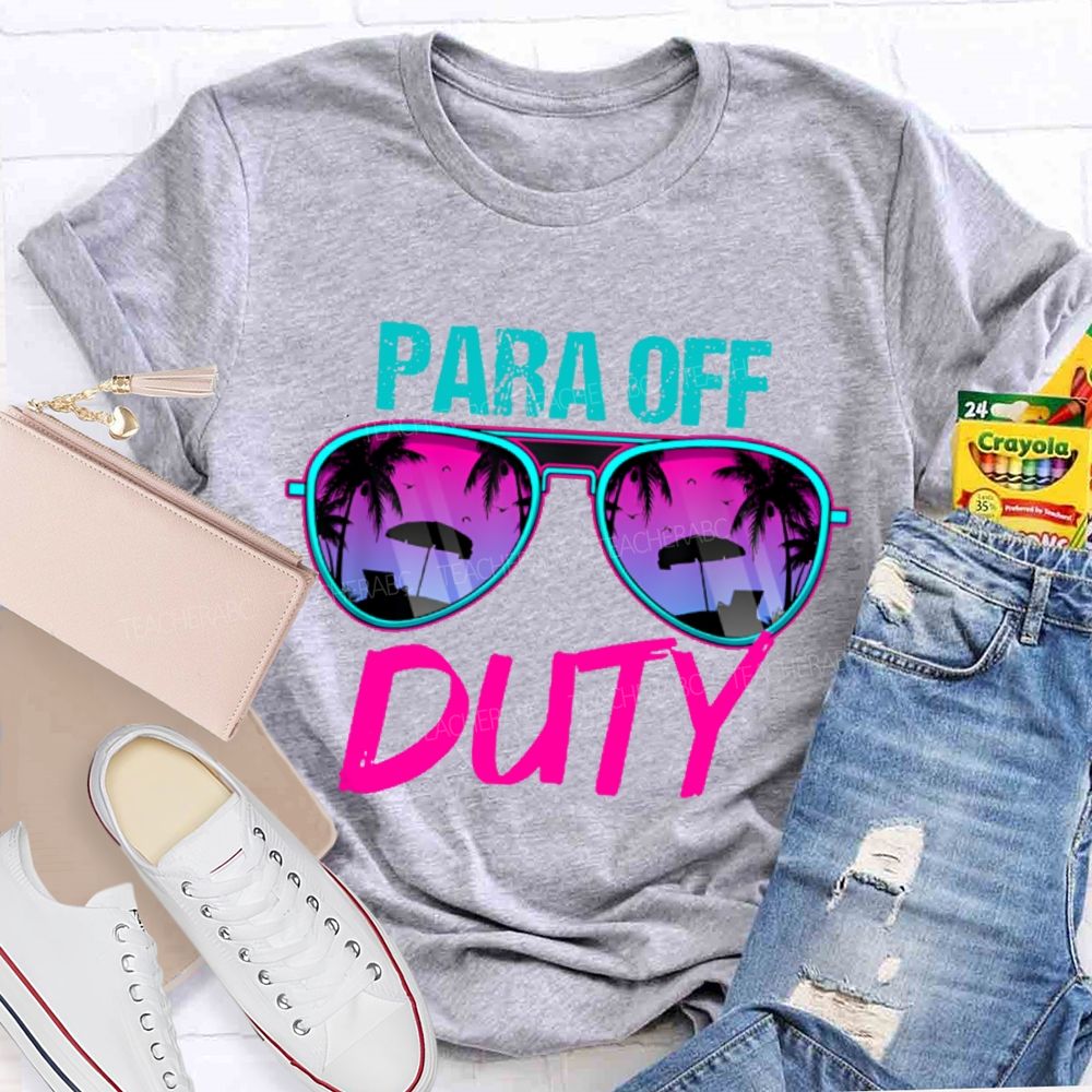 Para Off Duty Pattern Teacher T-shirt