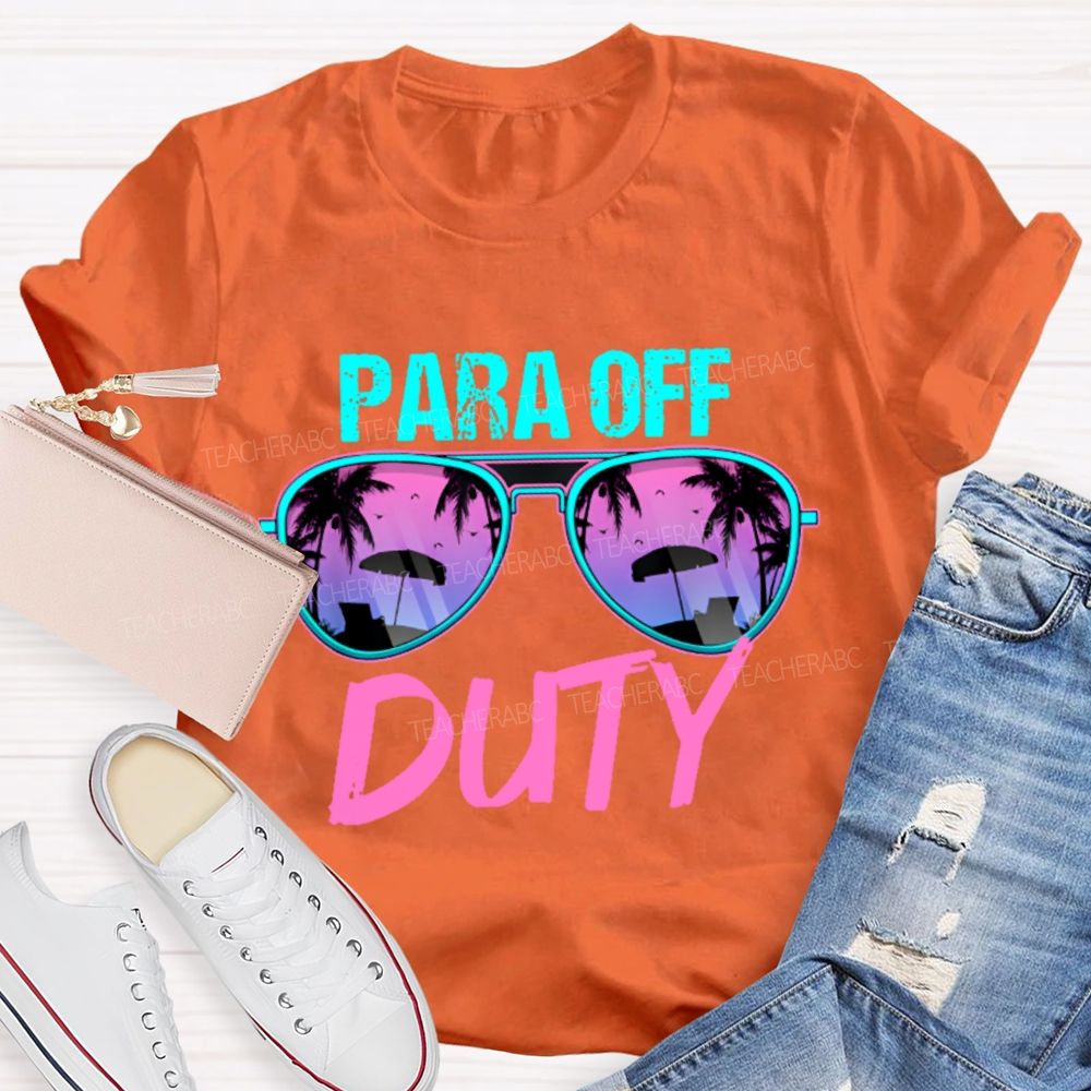 Para Off Duty Pattern Teacher T-shirt